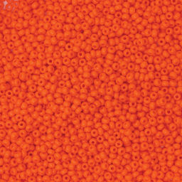 John Bead Czech Glass Seed Beads - Orange, 10/0 - close-up