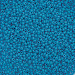John Bead Czech Glass Seed Beads - Light Blue, 10/0 - close-up