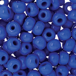 John Bead Czech Seed Beads - Light Royal Blue, Opaque, 32/0 - close-up