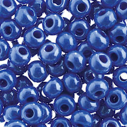 John Bead Czech Seed Beads - Light Royal Blue, Opaque Luster, 32/0 - close-up
