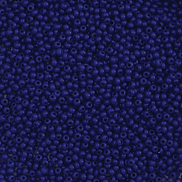 John Bead Czech Glass Seed Beads - Dark Royal Blue, 10/0 - close-up