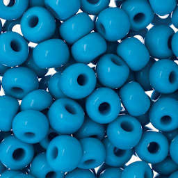John Bead Czech Seed Beads - Turquoise Blue, Opaque, 32/0 - close-up
