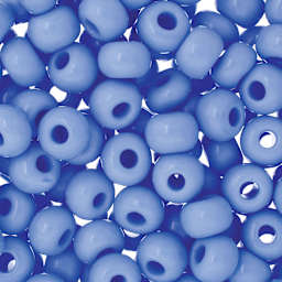 John Bead Czech Seed Beads - Powder Blue, Opaque, 32/0 - close-up