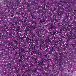 John Bead 11/0 Czech Glass Seed Beads - Neon Purple, Color Lined