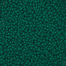 John Bead Czech Glass Seed Beads - Dark Green, 10/0 - close-up