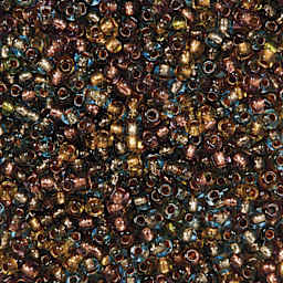 John Bead Czech Glass Seed Beads - Earth Tones, Color Lined, 10/0