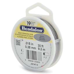 Beadalon 19 Strand Bead Stringing Wire - Bright, 0.015" x 30 ft.