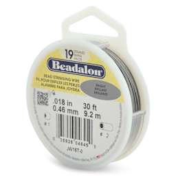 Beadalon 19 Strand Bead Stringing Wire - Bright, 0.018" x 30 ft.
