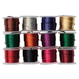 Artistic Wire Colored Copper Craft Wire - Buy-The-Dozen, Assorted Colors, 22 Gauge, 15 ft, Set of 12