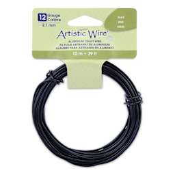 Artistic Wire Aluminum Craft Wire - Black, 12 Gauge, 39 ft