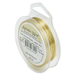 Artistic Wire Aluminum Craft Wire - Brass, Tarnish Resistant, 28 Gauge, 120 ft