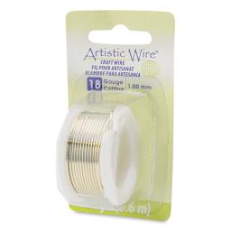Artistic Wire Aluminum Craft Wire - Brass, Tarnish Resistant, 18 Gauge, 12 ft