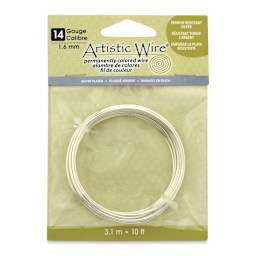Artistic Wire Silver Plated Copper Craft Wire - Silver, Tarnish Resistant, 14 Gauge, 10 ft