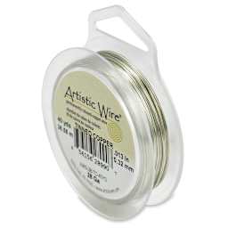 Artistic Wire Aluminum Craft Wire - Angle view of Tinned copper color wire on spool 