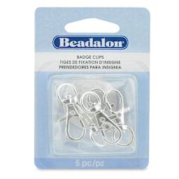 Beadalon Badge Clips - 5 Small Clips in blister package
