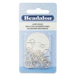 Beadalon Jump Rings - Silver Plated, Round, 10 mm, Pkg of 30 front of packaging