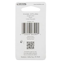 Beadalon Jump Rings - Gold, Oval, 4.5 mm x 6 mm, Pkg of 45 of packaging