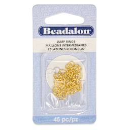 Beadalon Jump Rings - Gold, Oval, 4.5 mm x 6 mm, Pkg of 45 front of packaging