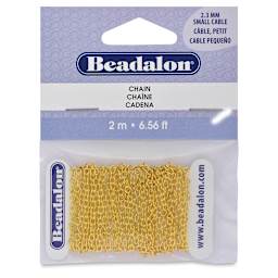 Beadalon Jewelry Chain - Front of Gold Small Chain package