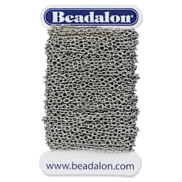 Beadalon Jewelry Chain - Stainless Steel, Oval, 2.5 mm x 4 m