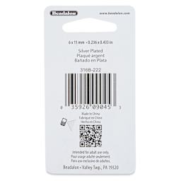 Beadalon Magnetic Clasps - Silver, Pkg of 2 back of packaging