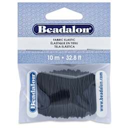 Beadalon Fabric Elastic - Black, 0.039" x 33 ft