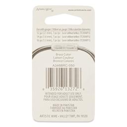 Artistic Wire Large Wire Crimp Connectors - Brass, 10 mm, Pkg of 21 back of packaging