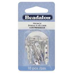 Beadalon Pin Backs front of packaging