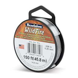 Beadalon WildFire Beading Thread - Grey, 0.008", 50 yds