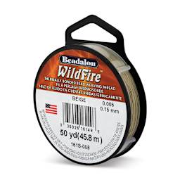 Beadalon WildFire Beading Thread - Beige, 0.006", 50 yds