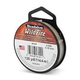 Beadalon WildFire Beading Thread - Beige, 0.006", 125 yds
