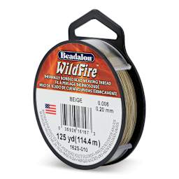 Beadalon WildFire Beading Thread - Beige, 0.008", 125 yds