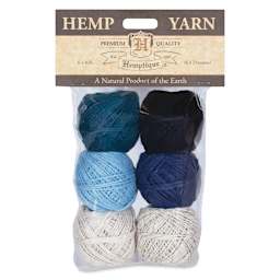 Hemptique Hemp Yarn Bon Bons - Denim Colors, Set of 6