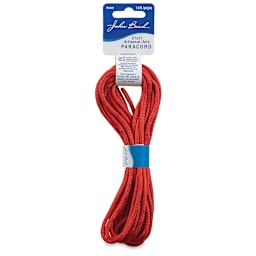 John Bead Craft Paracord - Red cord looped on hanging label