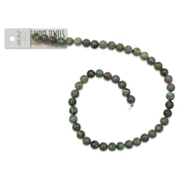 John Bead Earth's Jewels African Turquoise Beads - 8 mm, 16" Strand - close-up