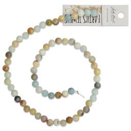 John Bead Earth's Jewels Amazonite Beads - 6 mm, 16" Strand - front of packaging