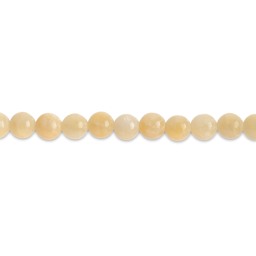 John Bead Earth’s Jewels Jade Beads - Yellow Jade, Round, 8 mm, 23 beads - out of packaging, close-up