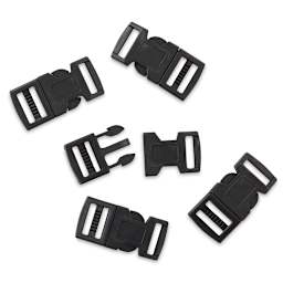 John Bead Craft Paracord Buckles - Set of 15 mm black buckles with one detached