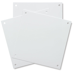 Paper Quilt: 30 Project Squares - Three blank Squares with holes in corner
