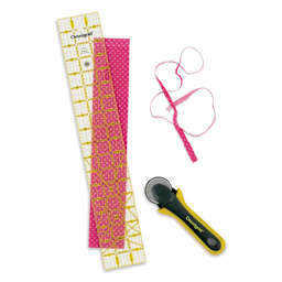 Omnigrid Rectangle Ruler  - 3" x 18" - in use with fabric and cutter not included