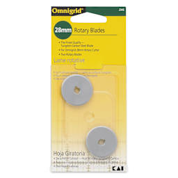 Omnigrid Rotary Cutter Replacement Blades - 28 mm, Pkg of 2 - front of packaging