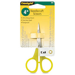 Omnigrid Needlecraft Scissors - 4" front of packaging