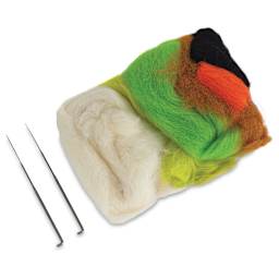 Woolbuddy Needle Felting Kit - Frog Kit - contents