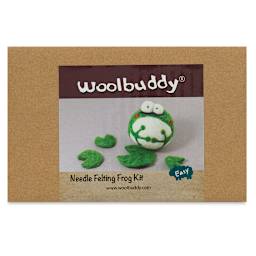 Woolbuddy Needle Felting Kits - Front of package of Frog Kit