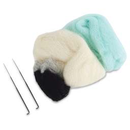 Woolbuddy Needle Felting Kit - Unicorn Kit - contents