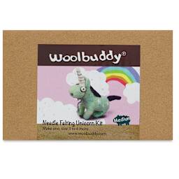Woolbuddy Needle Felting Kits - Front of package of Unicorn Kit
