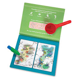 Melissa & Doug Water Wow! Activity Book - Inside page of Animal Antics book showing effect of water