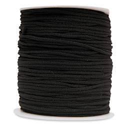 Round Stretch Cord, Black, 3 mm x 100 yd, Side
