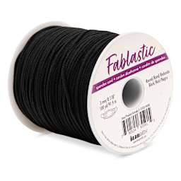 Round Stretch Cord, Black, 3 mm x 100 yd