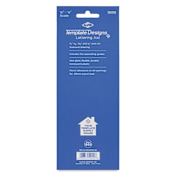 Alvin Template Lettering Aid, back of package